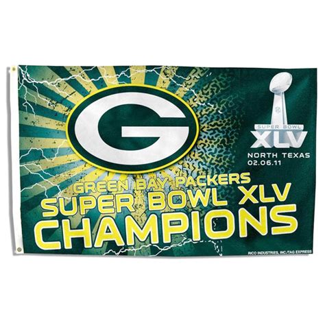 Green Bay Packers Super Bowl Champion Banner Flag - Free Shipping On ...