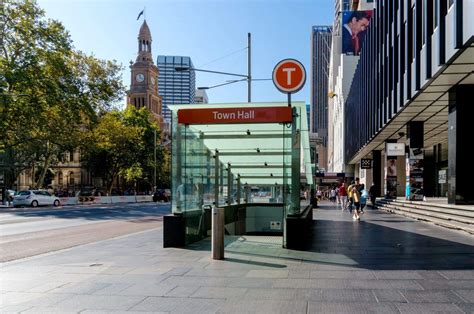 Town Hall Station, Sydney - Underground Platform Map, Exits & Shops