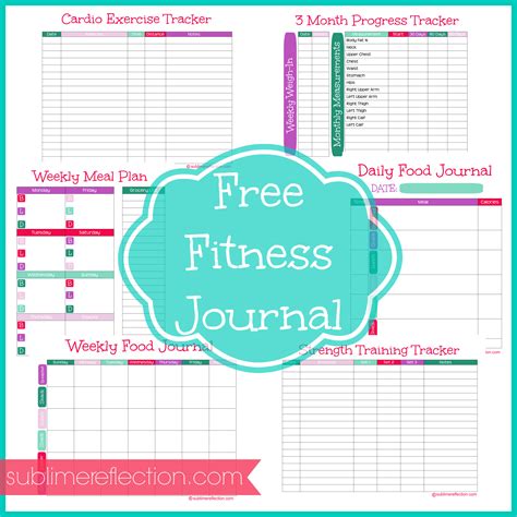 FREE Downloadable Fitness Journal - Sublime Reflection