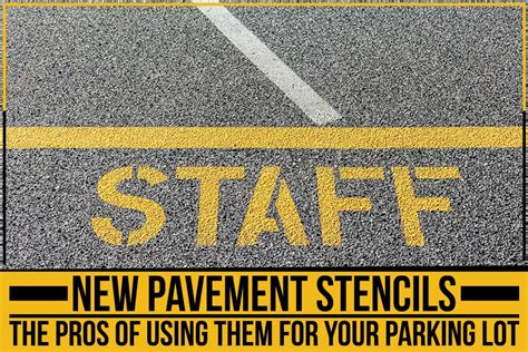 New Pavement Stencils: The Pros Of Using Them For Your Parking Lot - Proline Parking Lot ...