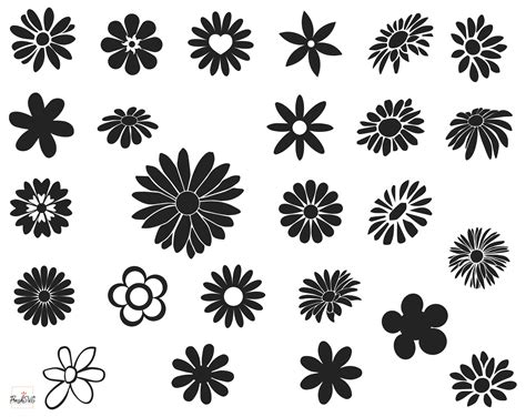 Daisy SVG Daisy Bundle SVG Daisy Silhouette Daisy Clipart | Etsy