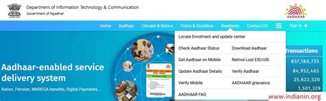 aadhaar.rajasthan.gov.in Know your EID/UID & Get Aadhaar/ Check ...