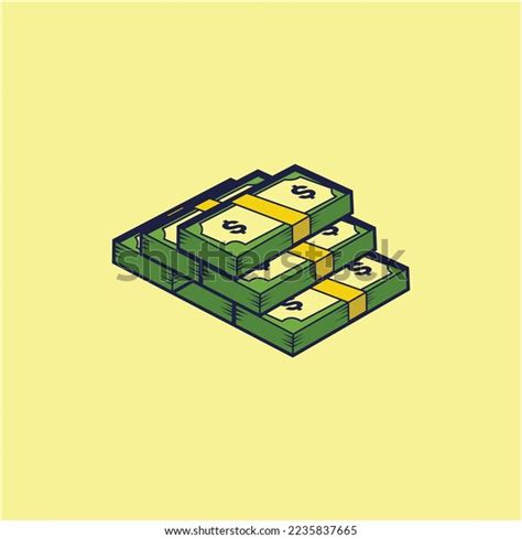 Illustration Money Stack Vector Stock Vector (Royalty Free) 2235837665 ...