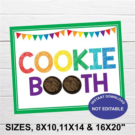 Cookie Booth Sign Instant Download Girl Scout Cookies Sale - Etsy