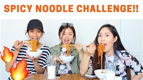 KOREAN SPICY NOODLE CHALLENGE!!! - YouTube