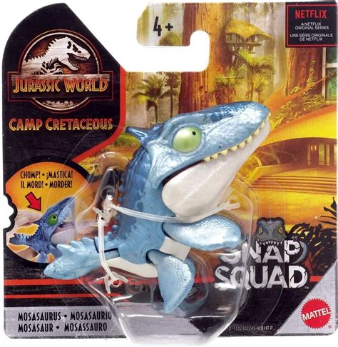 Personaggi giocattolo Snap Squad Mosasauro Mattel Jurassic World Camp ...