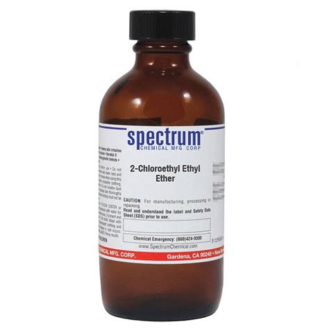 SPECTRUM Chloroethyl Ethyl Ether, 100mL - 46AH72|C1498-100ML - Grainger