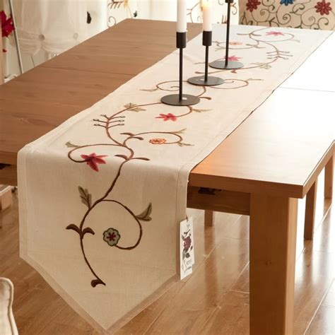 Tarohome Home Table Runners 40cm*160/180/220cm Hand embroidery Fashion Honeycomb fabric Table ...