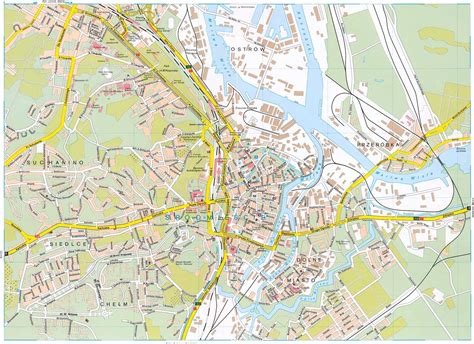 Stadtplan von Danzig | Detaillierte gedruckte Karten von Danzig, Polen der Herunterladenmöglichkeit