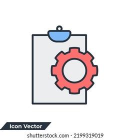 Planning Icon Logo Vector Illustration Project Stock Vector (Royalty ...