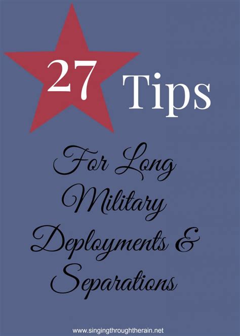 27 Tips for Long Military Deployments and Separations - Singing Through the Rain