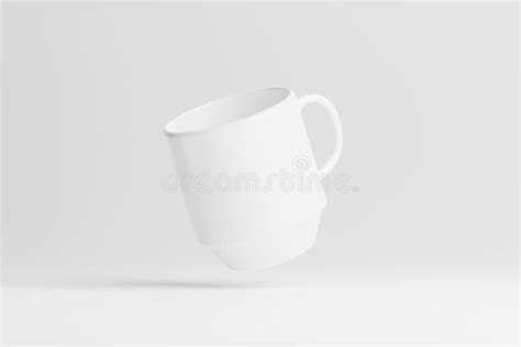 Ceramic Mug Cup for Coffee Tea White Blank 3D Rendering Mockup Stock Illustration - Illustration ...