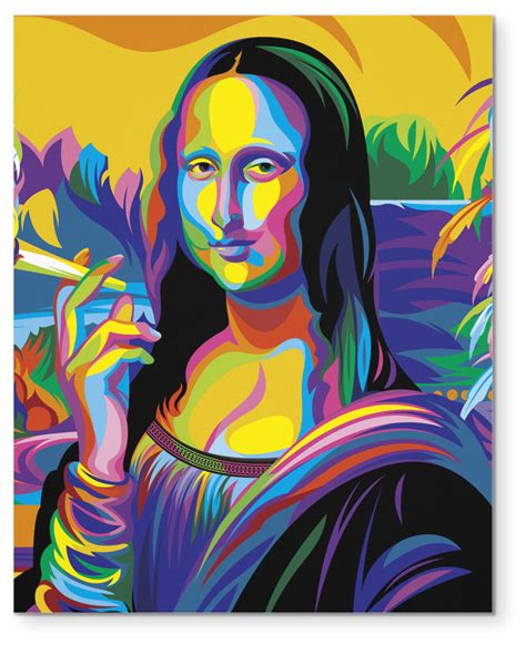 Download Mona Lisa Smoking Colorful Art Canvas - Louvre, Mona Lisa PNG Image with No Background ...