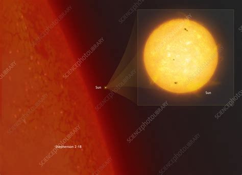 Comparison of Sun and Stephenson 2-18, illustration - Stock Image - C056/2394 - Science Photo ...