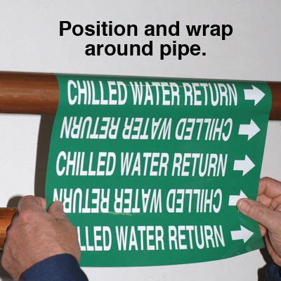 Self-Adhesive Wrap Around Pipe Labels - Natural Gas | Seton