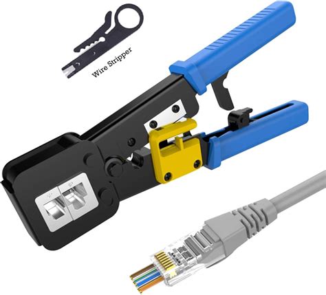 JiWu EZ RJ45 Crimping Tool Pass Through Cat5 Cat5e Cat6 Crimping Tool ...