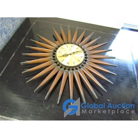 **Vintage Sunburst Wall Clock