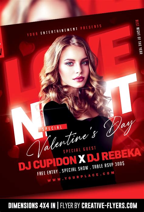 Valentine's Party Flyer PSD to Download - Creative Flyers