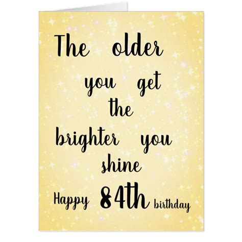 Stylish Happy 84th Birthday Card | Zazzle