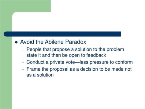 PPT - Abilene Paradox PowerPoint Presentation - ID:1478732