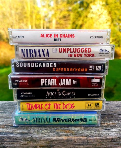 My grunge cassette tape collection so far. All bought for $1 or less at ...