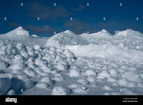 Frozen lake in winter, Michigan, USA Stock Photo - Alamy