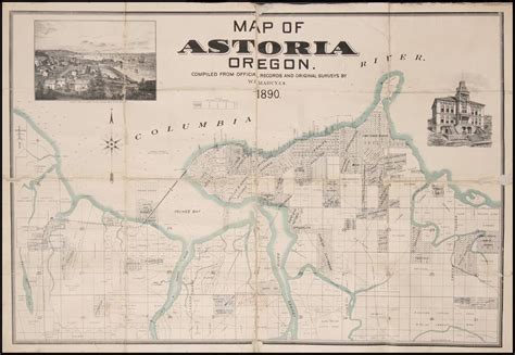 Map of Astoria Oregon. Compiled From Official Records and Original ...