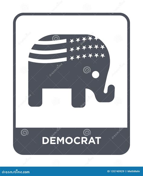 Democrat Icon in Trendy Design Style. Democrat Icon Isolated on White ...