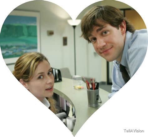 "Jim and Pam" Stickers by TellAVision | Redbubble