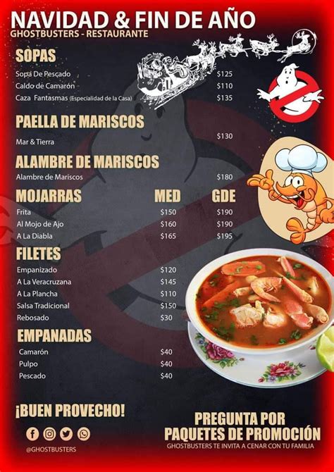 Menu at Restaurante Familiar Ghostbusters, Mexico