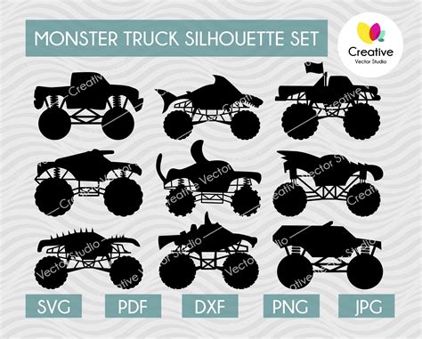 Silhouette Monster Truck Svg - 284+ SVG Images File