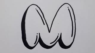 M In Graffiti Bubble Letters