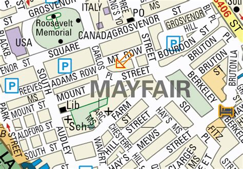 London Map Mayfair