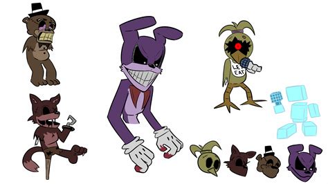 FNAF Characters in Triple Trouble (FNF) by Fynjo on DeviantArt