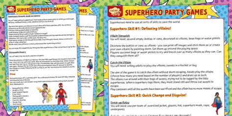 Superhero Party Games Selection | Twinkl Party - Twinkl