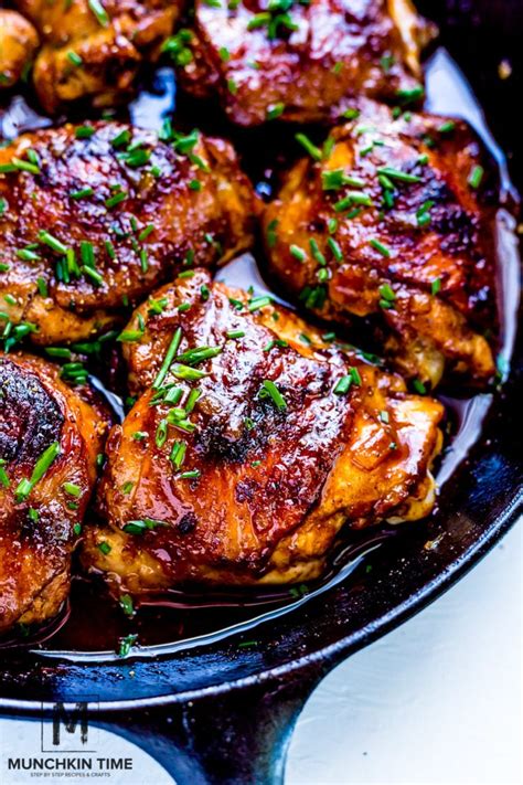 BBQ Baked Chicken Thighs Recipe - Munchkin Time
