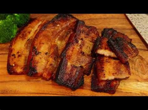 Simple Oven Baked Pork Belly Strips Pork Belly Strips Pork Belly | Hot ...