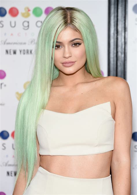 Kylie Jenner Green Hair 2015 | POPSUGAR Beauty