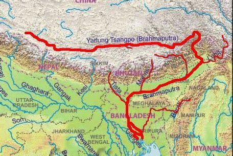 RIVERS IN INDIA | Brahmaputra river, India world map, Ancient india map