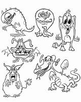 Funny Monsters coloring Page  Download Print Or Color Online For Free sketch template