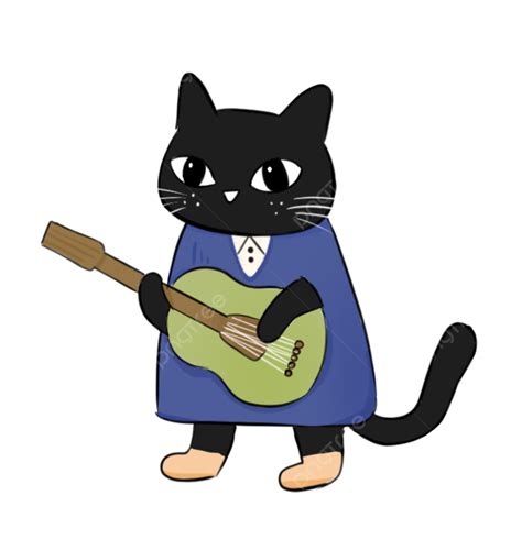 Black Cat Playing Guitar, Black Cat, Play The Guitar, Musical ...