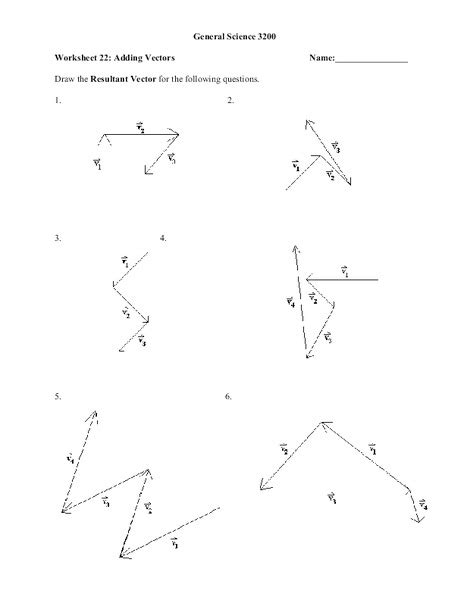 Adding Vectors Worksheet for 10th - Higher Ed | Lesson Planet