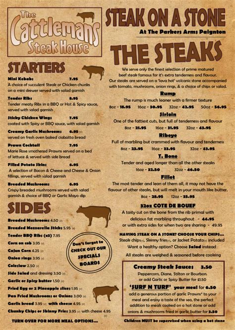 Menu – Cattlemans Steakhouse