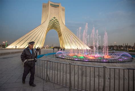 Iran: Azadi Tower at Night