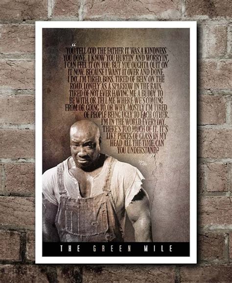 The Green Mile John Coffey Speech Quote Postere 12x18 - Etsy