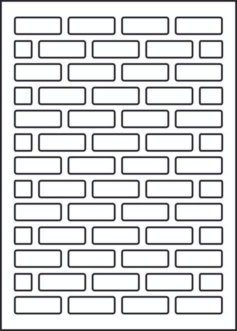 Brick Template Printable