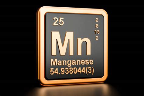 Manganese Atomic Number - Periodic Table Symbol Of Manganese Stock ...