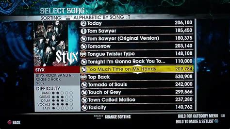 Rock Band 2: 1,647 Song Setlist Scroll (All Vocal Songs FCed) - YouTube