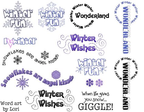 Winter Word Art in Word Art Forum | Winter words, Word art, Words