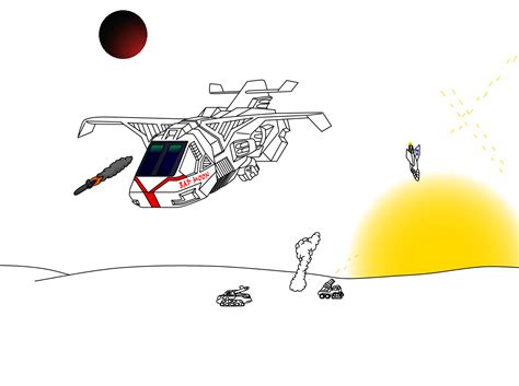 Bad Moon Rising artwork linedrawing - The Lounge - Kerbal Space Program Forums